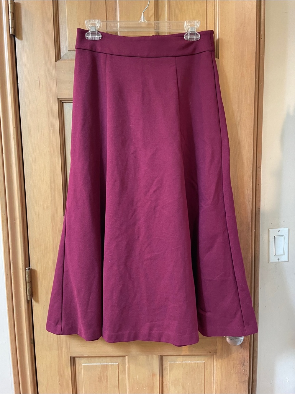 Women's A-Line Midi Skirt - Berry